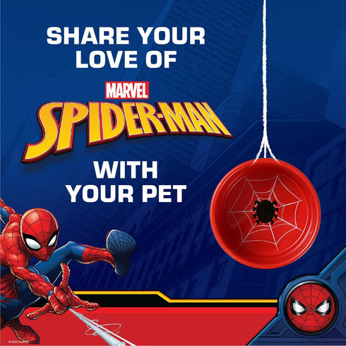 Marvel Comics Spiderman Ceramic Dog Bowl, 6-Inch | Red Ceramic Dog Bowl with Official Marvel Spiderman Detail| Medium Dog Food Bowl or Water Bowl ...