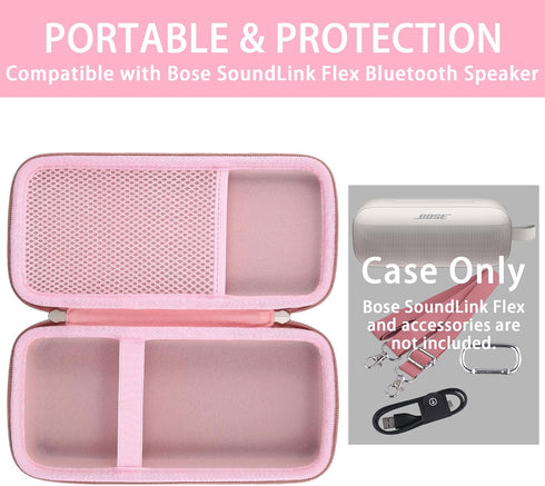 khanka Hard Travel Case Replacement for Bose SoundLink Flex Bluetooth Portable Speaker,Case Only. (Pink)...