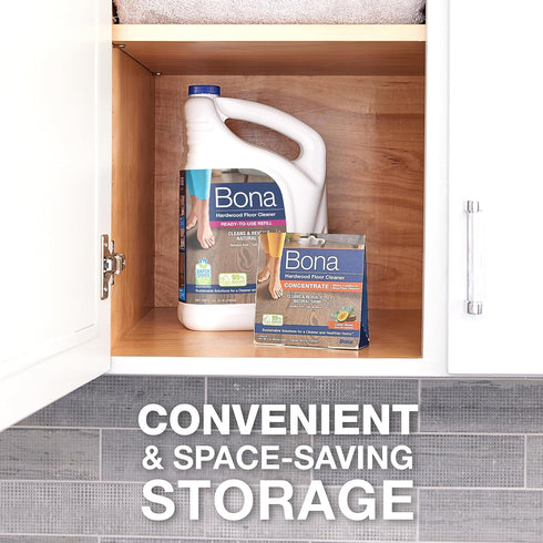 Bona Hardwood Floor Cleaner Concentrate, Cedar Wood Scent, 1 fl oz, Pack of 4 (Makes 128 fl oz) - Residue-Free Floor Cleaning Concentrate Spray Mo...