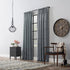 Clean Window Basketweave Anti-Dust Allergy/Pet Friendly Sheer Curtain Panel, 50" W x 96" L, Vintage Blue...