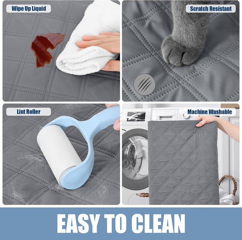 smiry Waterproof Dog Blanket, Reversible Dog Bed Cover Pet Blanket, Soft Couch Cover for Dogs Washable, Bed Couch Sofa Furniture Protector for Pup...