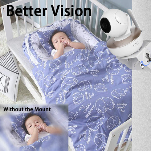 Universal Adjustable Angle Wall Mount Shelf for Baby Monitor Camera, Angle Mounting Brackets, Fits Arlo, Motorola, Infant Optics DXR-8, HelloBaby,...