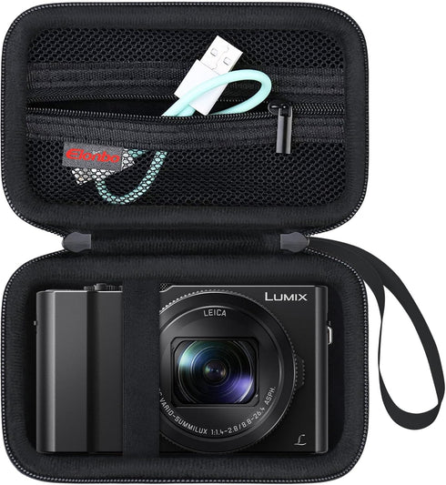 Carrying Case for Panasonic Lumix LX10/ LX100/ ZS60/ ZS70/ ZS80/ ZS200/ ZS100 4K Digital Camera, Vlogging Camera Travel Bag Storage Cover, Mesh Po...