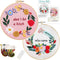 Nuberlic 2 Sets Funny Embroidery Kit for Beginners Adults, Embroidery Starter Kit with Stamped Floral Pattern, Simple Cross Stitch Kits Include Em...