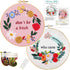 Nuberlic 2 Sets Funny Embroidery Kit for Beginners Adults, Embroidery Starter Kit with Stamped Floral Pattern, Simple Cross Stitch Kits Include Em...