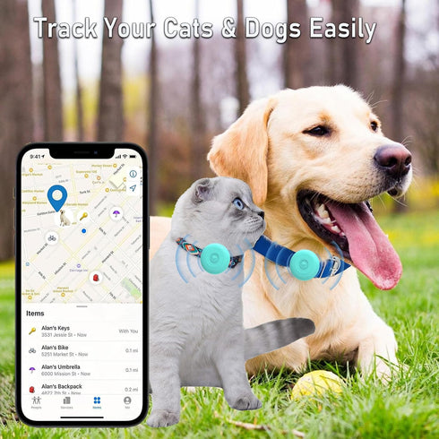 Airtag Dog Collar Holder Waterproof, Hidden Silicone Waterproof Airtag Case for Pet Cat Dog GPS Tracker, Anti-Lost Waterproof Airtag Holders Compa...