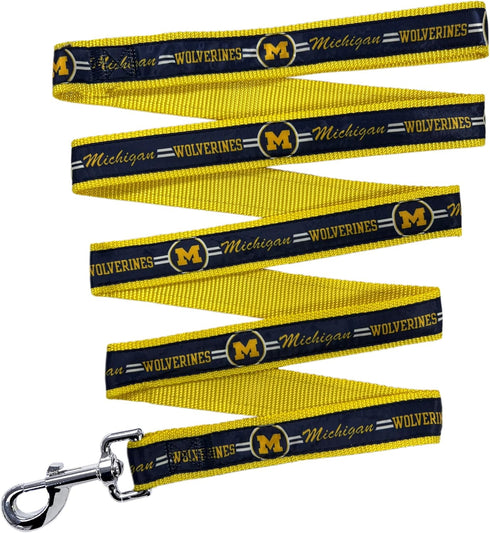 Pets First Collegiate Pet Accessories, Dog Leash, Michigan Wolverines, Medium...