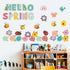 Hello Spring Bulletin Board Flower Bulletin Board Floral Paper Cutouts Floral Bulletin Board Decoration Butterfly Bird Bee Classroom Decor for Kin...