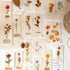 2 Sheets Vintage Rub on Transfer Flower Leaves Stickers 2 Sheet Linen, Clear Rub on Transfer Floral Stickers Decals for Wood Crafts Wine Glass Fab...