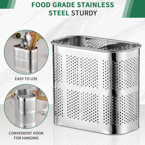 Kitchen Utensils Chopsticks Holder Rack Basket, Stainless Steel Drying Rack Holder Utensil Caddy Cutlery Rack, Dishwasher Kitchen Utensil Holder f...