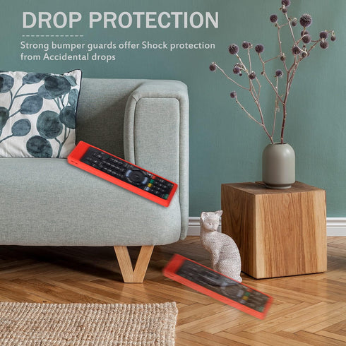 Protective Silicone Remote Case for Sony RMT-TX102U RMF-TX200U RMT-TX200U RMF-TX300U Smart Android TV Voice Controller Washable Anti-Lost Remote C...