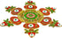 Meenari Decorative Diwali Rangoli Set-White Kundan Stones Decorations (Set of 7 Pieces)...