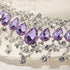 AW BRIDAL Tiaras and Crowns for Women Purple Crystal Princess Tiara - Queen Crown Headband for Halloween Costume Party Prom Wedding Christmas Hair...