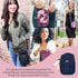 KEDZIE Crosstown Crossbody Zipper Bag with Adjustable Strap...