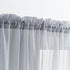 MYSTIC-HOME Sheer Curtains 45 Inch Length, Rod Pocket Voile Drapes for Living Room, Bedroom, Window Treatments Semi Crinkle Curtain Panels for Yar...