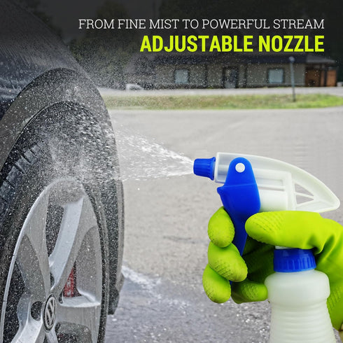 3X High Output Heavy Duty Spray Bottles for Cleaning Solutions, 3 Pack, 32 oz Professional Industrial Spray Bottles for Commercial, Household Clea...