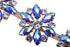KAOYOO 1 Yard Flower Pattern Rhinestone Chain Trim, Inlaid with Blue AB Crystal Rhinestone and Golden Brass Base Prong Chain for Sewing Craft,Wedd...