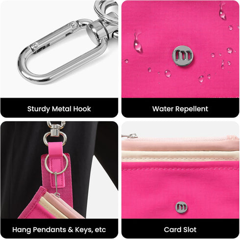 Mum's memory Slim Minimalist RFID Wallet Card Holder for Men & Women,Zippered front and rear 5-pocket wallet Card Holder Match Wristlet Keychain...