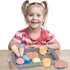 Toddler Food Toys Pretend Playset Colorful Dessert Playset with Realistic Cookies, Macarons, Pies, Cups, Ice Cream, Spoons and Large Tray for Boys...