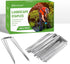 Landscape Staples 4 Inch 50Pcs 12 Gauge Garden Stakes, Heavy Duty Galvanized Garden Staple for Fences, Lawns, Weed Barriers, and Landscape Fabrics...