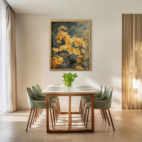 Posterizer 1 pcs-dainty yellow flowers in the wild-Floral & Botanical Art-Abstract & Modern Art-Decor for Home & Office- UNFRAMED Wall Art...