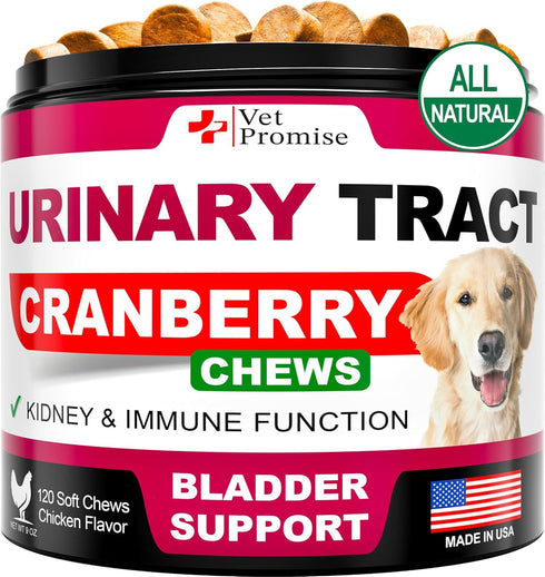 Dog UTI Treatment - Cranberry Supplement for Dogs UTI - Bladder Control for Dogs - Dog Urinary Tract Infection Treatment - UTI Medicine for Dogs -...