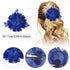 Blue Ladies Feather Flower Hair Clip Elegant Hat Flower Mesh Ribbons Brooch Pin Hair Accessory Fascinator Headwear Floral Corsage for Women and Gi...