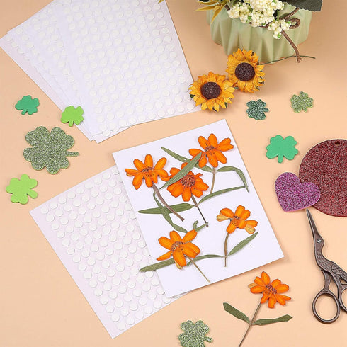 Zonon 200 Pcs Double Sided Adhesive Dots Clear Glue Point Tape Stickers Balloon Glue Round Mini No Traces Adhesive Sticker Dot Sticker for Classro...