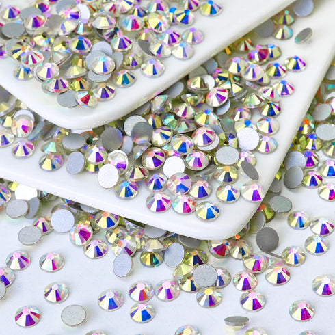 1440PCS SS20 Crystal AB Flatback Rhinestones Round Gems for Nail Art and Craft Clothes, Glue Fix Crystal Glass Diamond Stones (4.6-4.8mm)...
