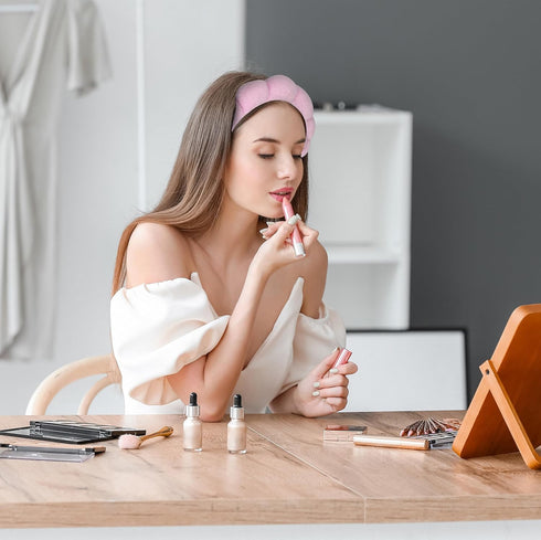 Spa Headbands and Wristband Set for Women Washing Face or Skincare,Puffy Make Up Headbands Combo,Cute Bubble Headband, Terry Cloth Bubble Soft Hea...