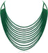 Flyonce Multi Layered Choker Collar Necklace, Glitter Green Rhinestone Crystal Tassel Multi-Strand Fringe Chains Bib Statement Necklace Prom Jewel...