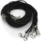 ALL in ONE 10pcs Faux Leather Suede Cord Necklace with Lobster Clasp Extended Chain (25", Black)...