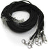ALL in ONE 10pcs Faux Leather Suede Cord Necklace with Lobster Clasp Extended Chain (25", Black)...