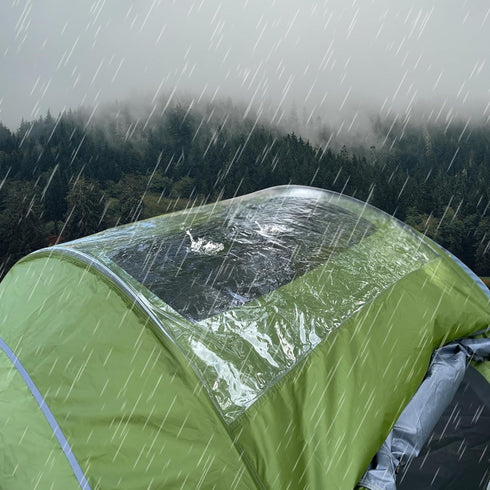 Transparent Tent Tarp Replacement for Ayamaya 4 Person Pop up Tent,Clear Part of Camping Rain Tarp Over Tent 3.7 * 3.4ft,Wide Field of View in Rai...