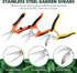 3 Pack Garden Pruning Shears, Stainless Steel Garden Shears, Gardening Shears, Gardening Scissors, Garden Scissors, Garden Clippers, Pruning Snips...