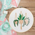 KISSBUTY Full Range of Embroidery Starter Kit with Pattern, Cross Stitch Kit Including Embroidery Fabric with Plant Pattern, Bamboo Embroidery Hoo...