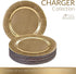 Elegant Disposable Charger Plates For Party - 13” (10 Piece) , Perfect for Celebrations & Events, Gold...
