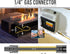 Gas Connector Kit 60 inch Yellow Coated Stainless Steel, 3/8” OD Flexible Gas Hose Connector for Gas Log and Space Heater, 1/2" FIP x 1/2" MIP Sta...