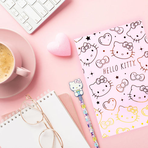 Official Sanrio Hello Kitty & Friends Novelty Pen, Vibrant Pink Ink, Cute Hello Kitty Pen With Topper, Kawaii School Supplies, Hello Kitty Merch, ...