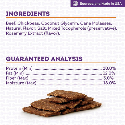 Jerky Strips Dog Treats - Beef Flavor, 5oz/1 Pack...