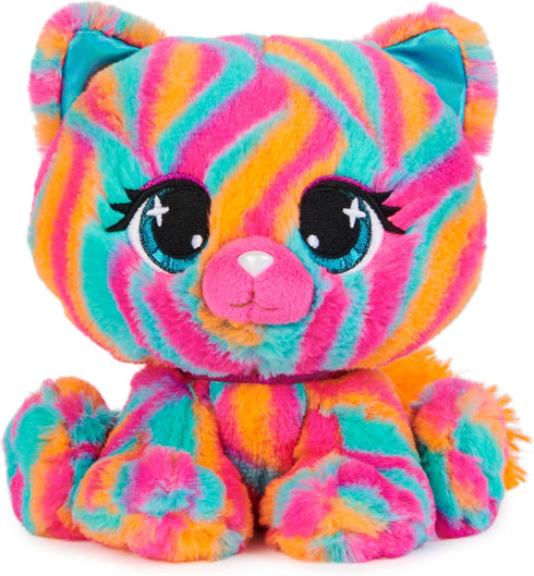 GUND P.Lushes Designer Fashion Pets Emelia Vento Premium Cat Stuffed Animal, Pink and Blue, 6”...