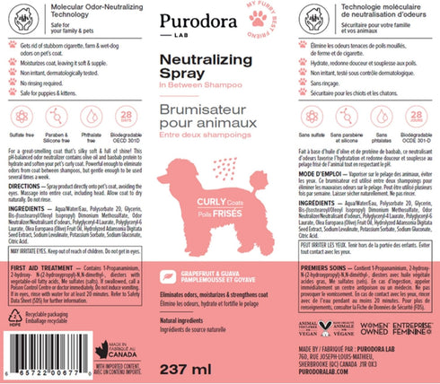 Deodorizing Between-Bath Dog Odor Neutralizer (Curly Coats, 8 Oz)...
