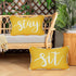 Outdoor Pillow Covers 12 x 20 Inch, Waterproof Yellow Lumbar Throw Pillows for Patio Porch Furniture Couch, Yellow Decorative Cushion Cover, Sprin...