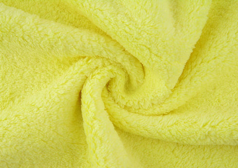 Ultra Soft Edgeless Microfiber Cleaning Towel Pack of 12, All-Purpose Multipurpose Plush 12' x 12' Cleaning Towels, Super Absorbent (Yellow)...