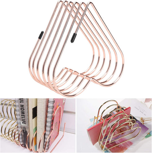 Book Racks? Files Folder Stand ? Desktop Organizer, Desk Book Storage Rack Telescopic Files Folder Stand Organizer Craft Supplies Decoration(Rose ...