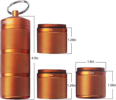 Three-Layer Large Pill Organizer Pill Box, Metal Pill Dispensers Waterproof Pill Container Can Store Pills Anything Sizes, Vitamins, Cod Liver Oil...