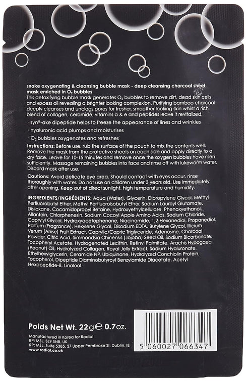 Rodial Snake Oxygenating & Cleansing Bubble Mask, 1 count...