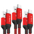 AkoaDa USB C Cable, 3-Pack (10ft+6.6ft+3.3ft) 3.1A USB A to USB-C Fast Charger Nylon Braided Cord Compatible with iPhone 15/15 Pro Max, Samsung Ga...