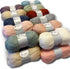 Angora Love (2- Skeins Pack) 20% Wool%80 Acrylic Thread Crochet Lace Weight #1 Fingering and Socks Yarn (2 x 3.52 oz) / (2 x 601 Yds) (10855 - Whi...