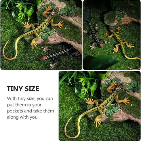 NUOBESTY Lizard Figurine Fake Lizard Plastic Lizard Toy Action Figure Reptile Toy for Collection Science Educational Prop (Green)...